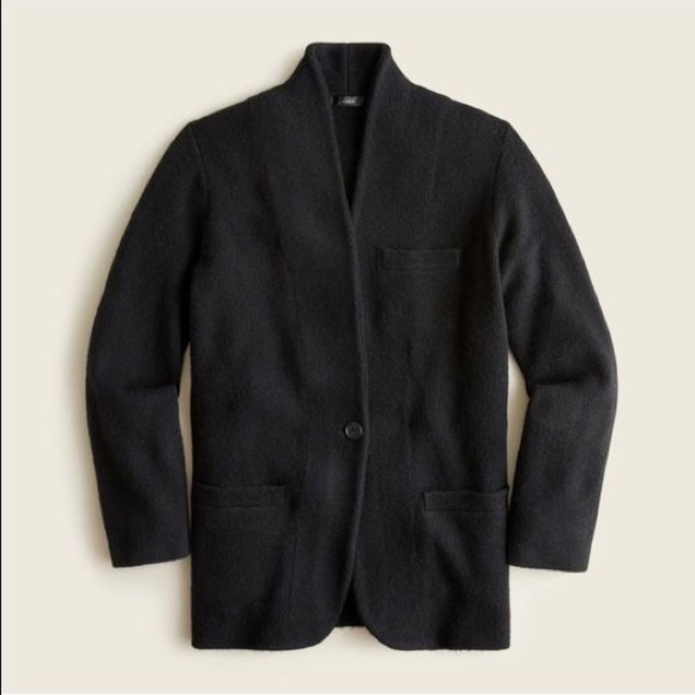 NWT J.CREW Cocoon Sweater Blazer BLACK XXS